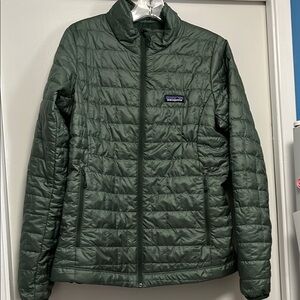 Patagonia Green Puffer Jacket Lightweight Insulated